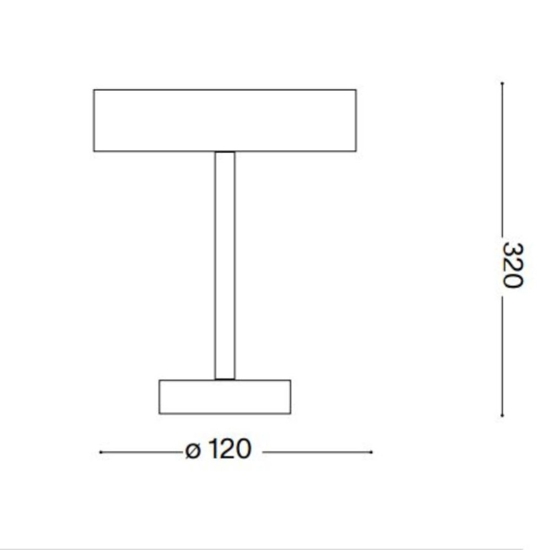 Toffee tl lampada da tavolo ip54 bianco led 3000k portatile