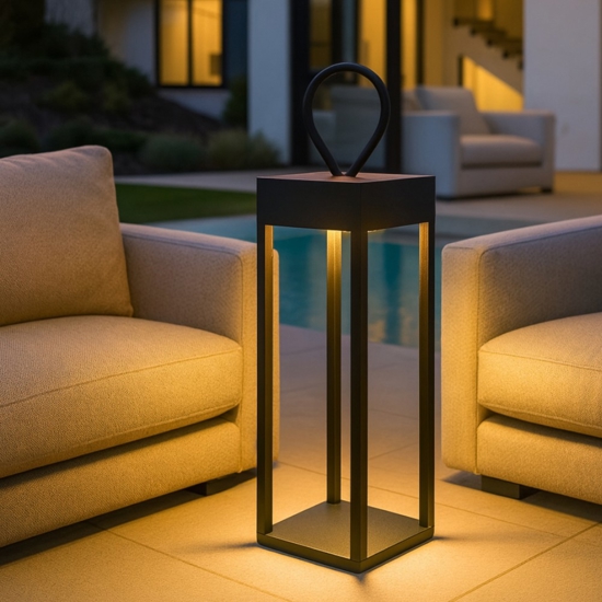 Ideal lux enya tl lampada da tavolo per esterno ip54 nero led