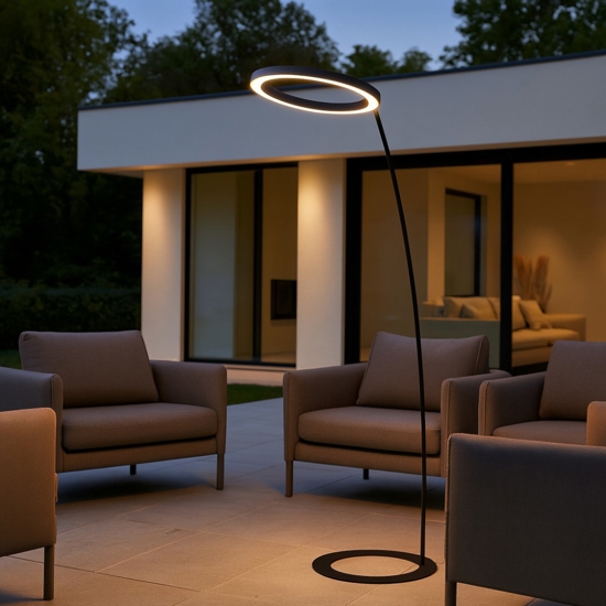 Lira linea light piantana per esterno nera led 3000k ip65