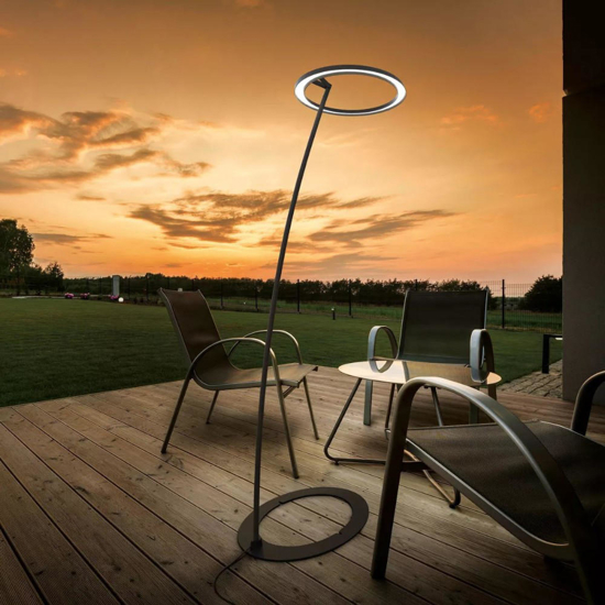Lira linea light piantana per esterno nera led 3000k ip65