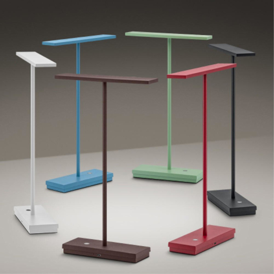 Lampada da tavolo portatile dubcolor linea light bianca led