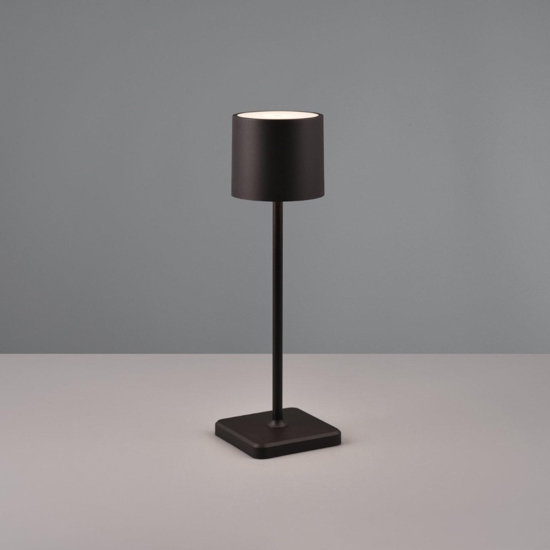 Lampada da tavolo nera portatile senza fili moderna led 1.5w 4000k