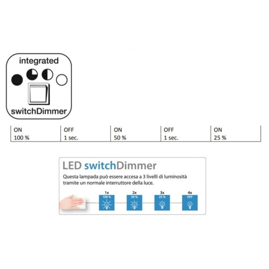 Lampada da tavolo nera portatile senza fili moderna led 1.5w 4000k