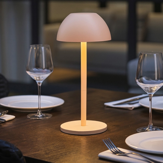 Lampada per tavolo da esterno senza fili sabbia moderna ricaricabile led 1.7w 3000k