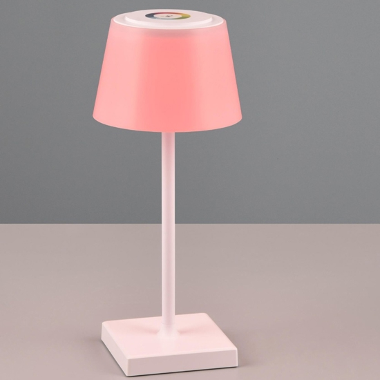 Lampada da tavolo senza fili per esterno led cct rgb dimmerabile bianca Lampada da tavolo senza fili per esterno led cct rgb dimmerabile bianca
