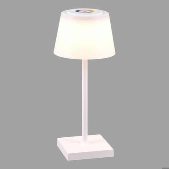 Lampada da tavolo senza fili per esterno led cct rgb dimmerabile bianca Lampada da tavolo senza fili per esterno led cct rgb dimmerabile bianca
