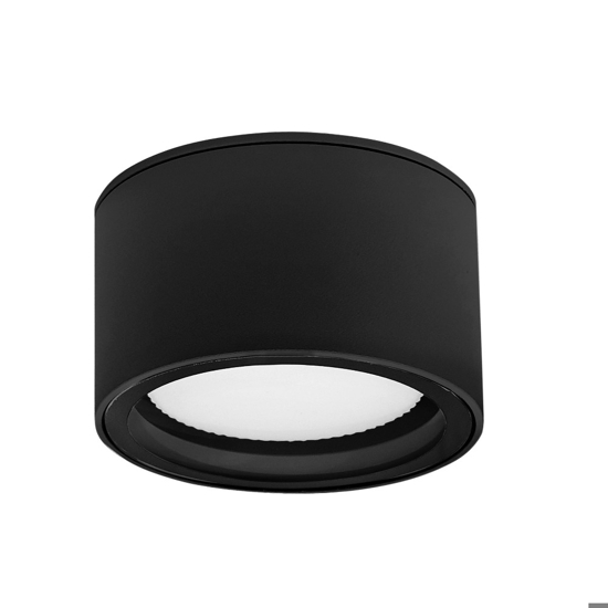 Faretto da soffitto tondo nero ip54