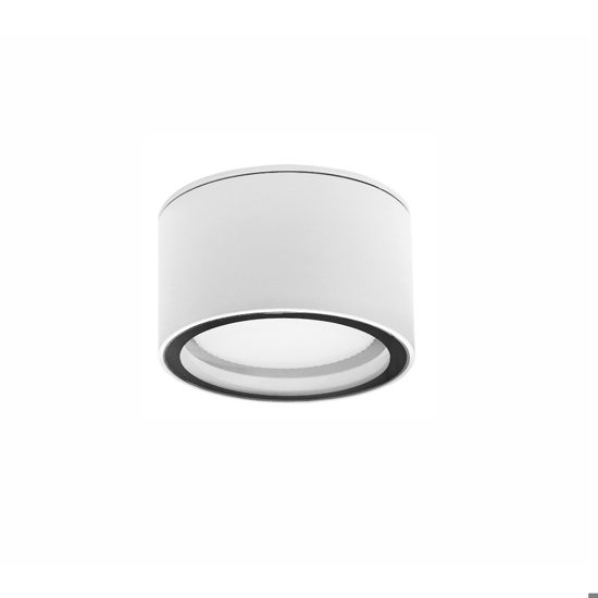 Faretto per esterno da soffitto bianco tondo