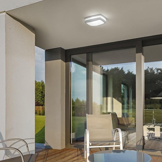 Plafoniere per esterni grigio gea luce ura