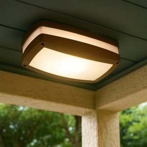 Plafoniera da esterno gea luce ura ruggine marrone