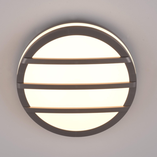 Applique rotonda da esterno antracite 9w 3000k