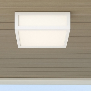 Plafoniera per esterno quadrata bianca led 14w 3000k
