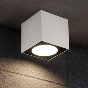 Visualizza i dettagli per Faretto a soffitto da esterno bianco cubo led 6w 3000k ip65 Faretto a soffitto da esterno bianco cubo led 6w 3000k ip65
