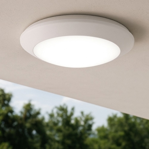 Plafoniera da esterno rotonda 35cm bianca top light verona
