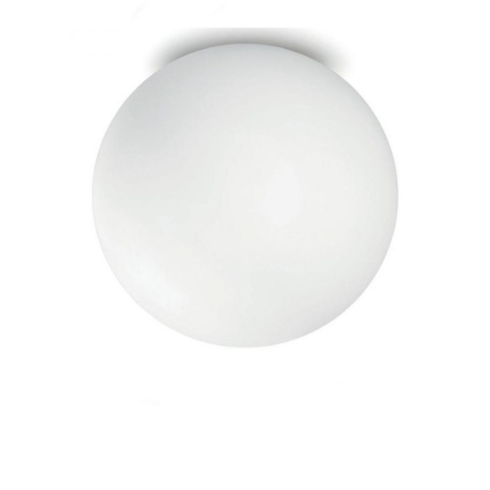 Linea light oh! s65 plafoniera per esterno sfera bianca ip65