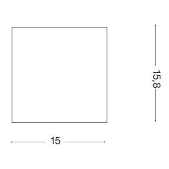 Ideal lux techo pl1 big plafoniera da esterno a soffitto cubo antracite