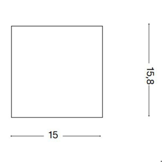 Techo pl1 big faretto da esterno ip54 cubo bianco per soffitto