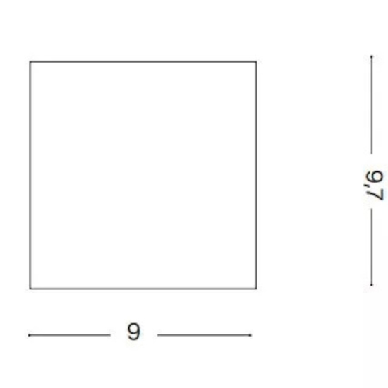 Ideal lux techo pl1 small faretto a soffitto per esterno cubo bianco
