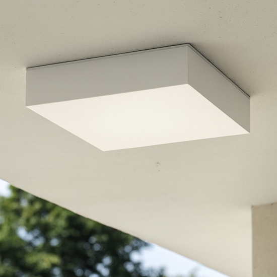 Snow pl 3000k ideal lux plafoniera da esterno quadrata led 3000k ip65