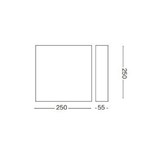Snow pl 4000k ideal lux plafoniera per terrazzo esterno ip65