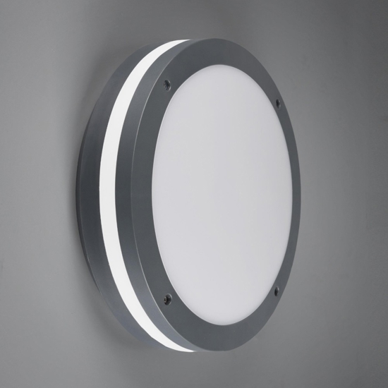Plafoniera da esterno antracite con sensore movimento 11w 3000k