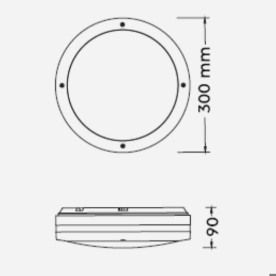 Plafoniera da esterno antracite con sensore movimento 11w 3000k