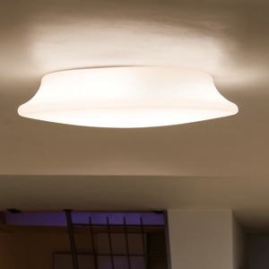 Linea light mywhite r plafoniera da esterno tonda bianca led 16w 3000k ip65