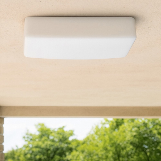 Linea light mywhite plafoniera per esterno rettangolare led 11w 3000k ip65
