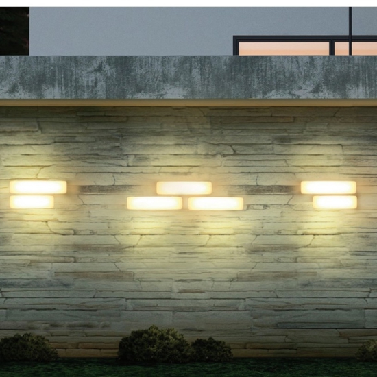 Linea light mywhite plafoniera per esterno rettangolare led 11w 3000k ip65