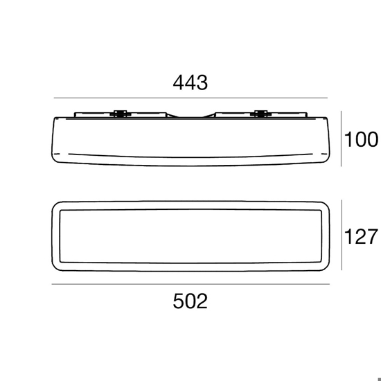 Linea light mywhite b applique da esterno led 17w 3000k ip65