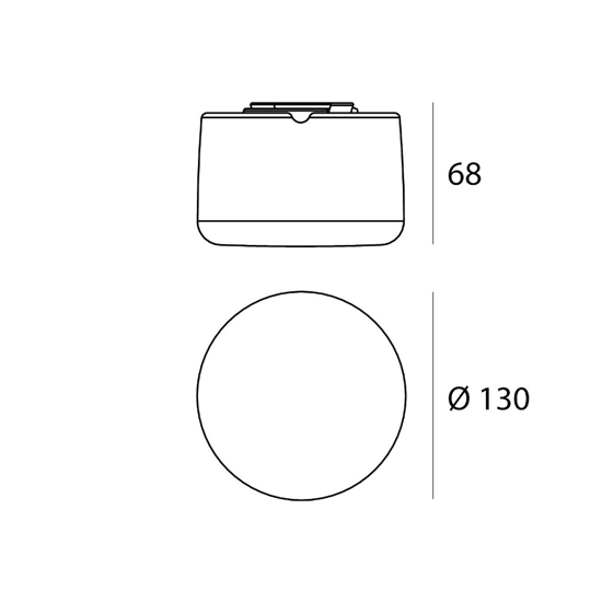 Linea light miniwhite r applique da esterno led rotonda bianca led 4w 3000k ip65