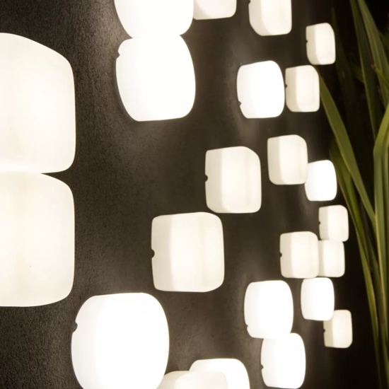 Linea light miniwhite q applique per esterno cubo led 4w 3000k ip65