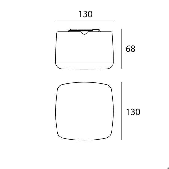 Linea light miniwhite q applique per esterno cubo led 4w 3000k ip65