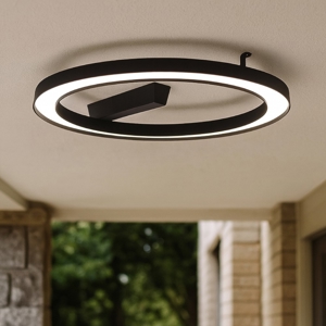 Lira linea light plafoniera per esterno nera ip65 led 3000k