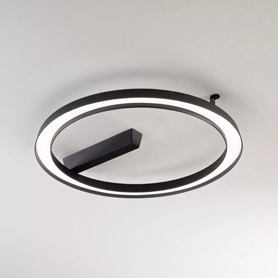 Lira linea light plafoniera per esterno nera ip65 led 3000k