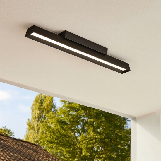 Plafoniera led 3000k per esterno ip 65 nera linea light lira Plafoniera led 3000k per esterno ip 65 nera linea light lira