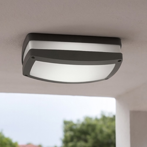 Plafoniera da esterno terrazzo antracite gea luce