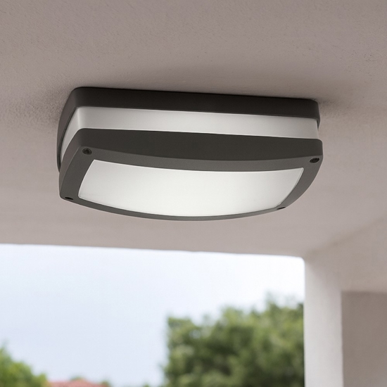 Plafoniera da esterno terrazzo antracite gea luce