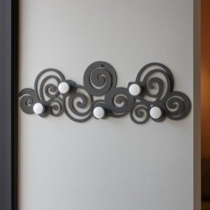 Appendiabiti da parete design moderno metallo colore fango