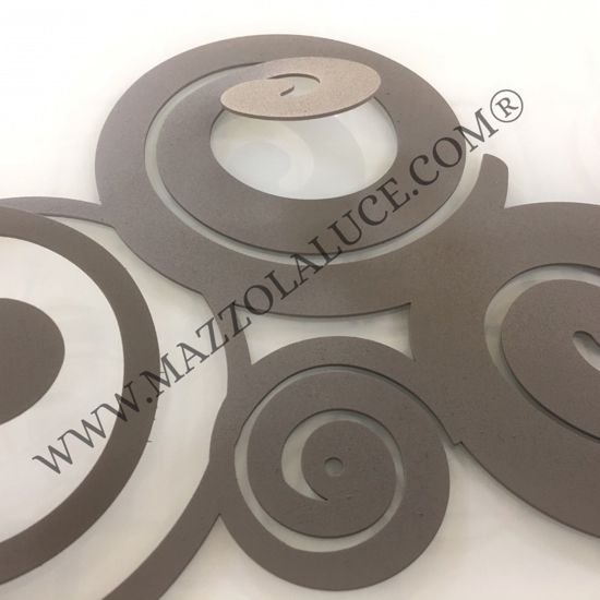 Appendiabiti da parete design moderno metallo colore fango