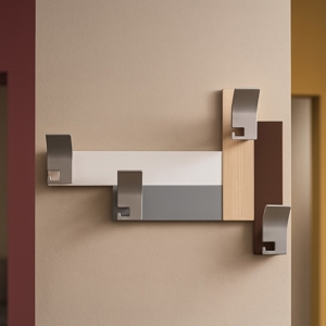 Appendiabiti moderno da parete rovere 