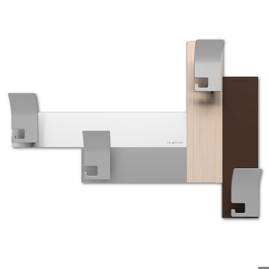 Appendiabiti moderno da parete rovere 