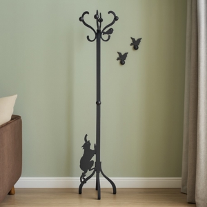 Appendiabiti con gli uccellini nero design moderno
