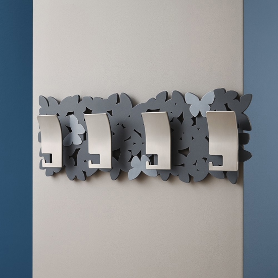 Appendiabiti a muro farfalle colore carta da zucchero design moderno per ingresso