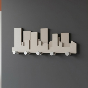Skyline appendiabiti da parete moderno legno tortora
