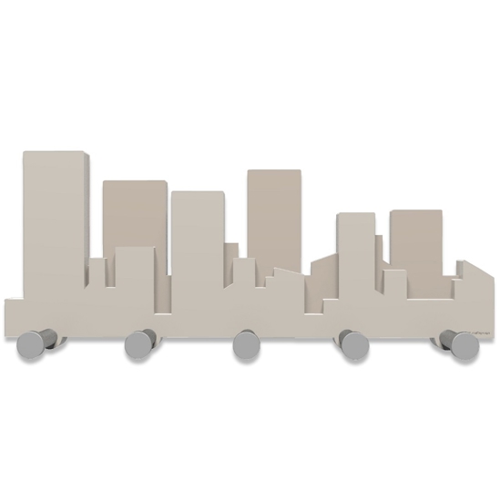 Skyline appendiabiti da parete moderno legno tortora