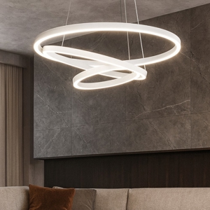 Visualizza i dettagli per Lobinero z eglo lampadario moderno bianco controllo remoto led 2700k a 6500k Lobinero z eglo lampadario moderno bianco controllo remoto led 2700k a 6500k