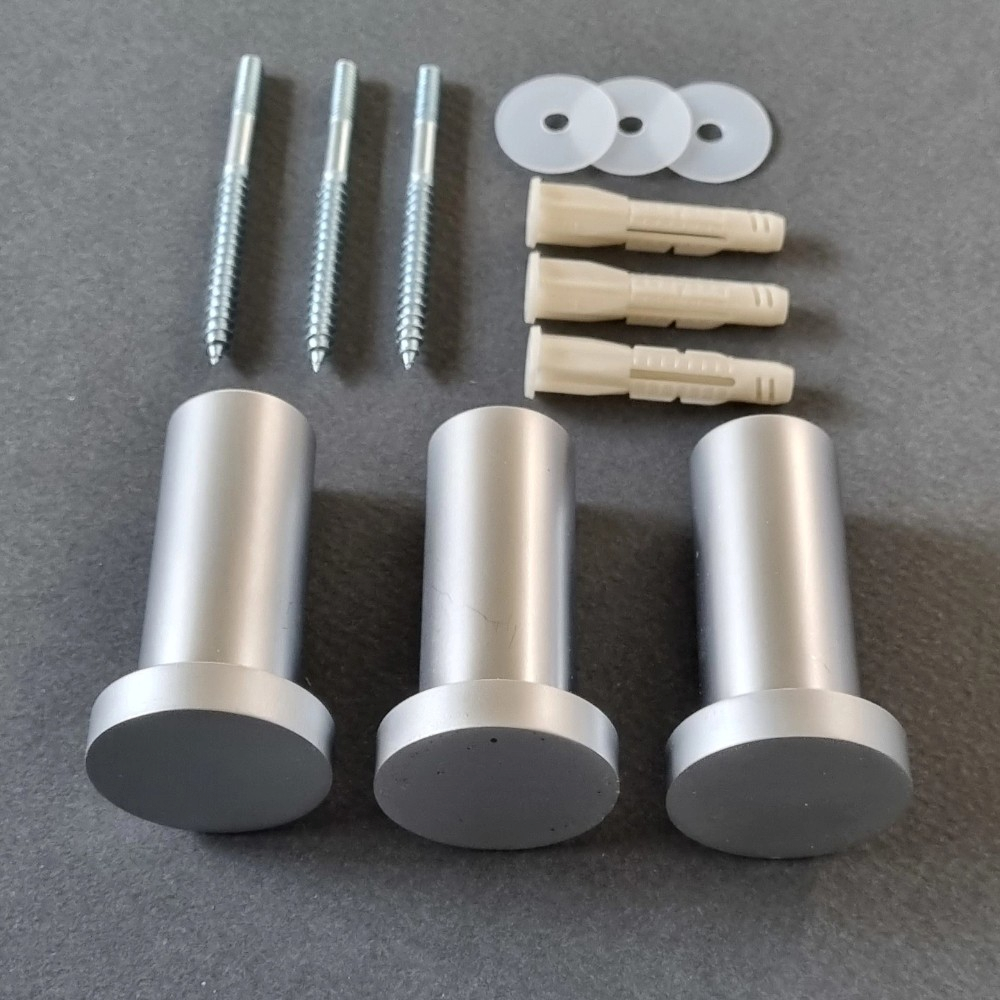 3x Appendiabiti da Parete, Aspetto Industrial, 4 Ganci, Design a Tubo