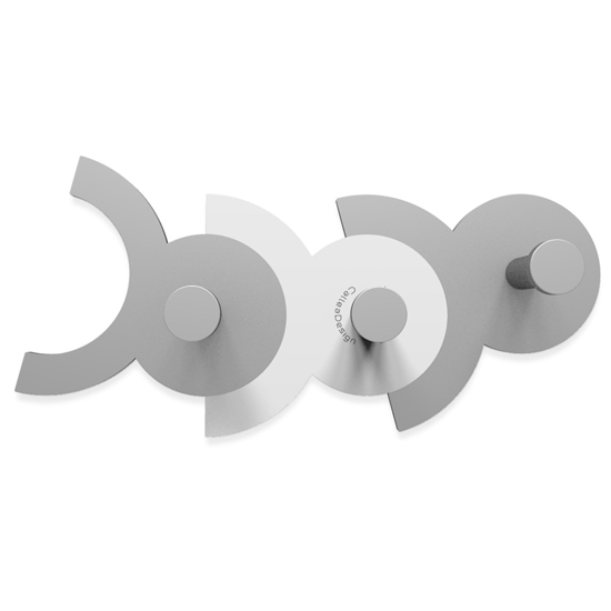 Diennea appendiabiti moderno bianco e grigio