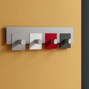 Appendipanni da parete moderno rosso bianco grigio